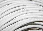 Äkta läderband - 5 mm, vit