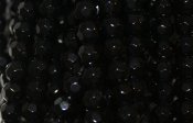 Facetterade glaspärlor - 8 mm, svart
