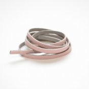Platt läderimitation - 5 mm, rosagrå
