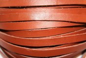 Platt läderband-Ljusbrunt, 10 mm