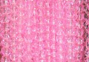 Facetterade glaspärlor - 6 mm, rosa