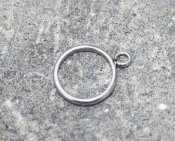 Rostfritt stål - ring med ögla, 15 mm