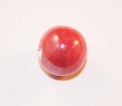 Porslinspärlor - 18 mm, rosa med glans