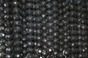 Facetterade kristallpärlor, 12mm-Svarta