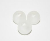 Frostade glaspärlor - 12 mm, vita