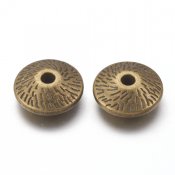 Bronsfärgade mellandelar – bicone, 12 mm