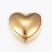 Rostfritt stål - guldfärgad hjärtpärla