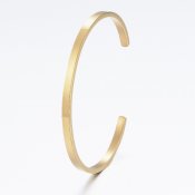 Rostfritt stål - öppet guldfärgat slätt armband