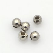 Rostfritt stål - pärlor, 3 mm
