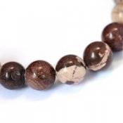Ädelstenspärlor - 8 mm, jasper zebra