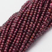 Ädelstenspärlor - 2 mm, granat