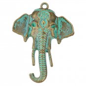 Brons hänge elefanhuvud