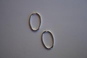 Ovala bindringar-18 mm, silverfärg
