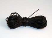 Vaxad bomullstråd - 1 mm, svart 10 m