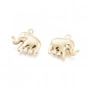 Rostfritt stål guld berlock elefant