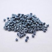 Seed Beads - 4 mm, blå metallic