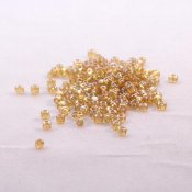 Seed Beads - 4 mm, genomskinligt guldiga