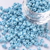 Seed beads 4 mm ljusblå