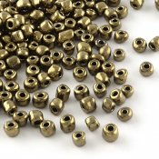 Seed beads 2 mm mörk guld