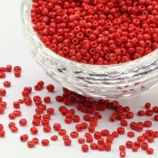 Seed beads 2 mm röd