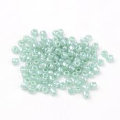 Seed beads 2 mm glansig mint
