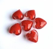 Silverfoilhjärtan 20 mm röd