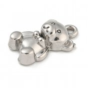 Rostfritt stål stainless steel berlock nallebjörn