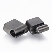 Rostfritt stål - mörkgrått, platt magnetlås, 23,5x13x8 mm