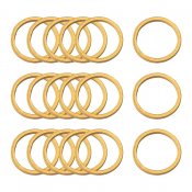 Rostfritt stål - guldfärgade slutna ringar, 12x0,8-1 mm