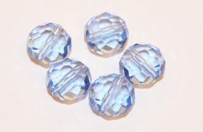 Kristallcoin, 12mm- Ljusblå