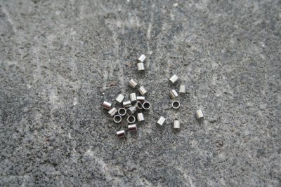 Rostfritt stål - klämpärlor, 2 mm