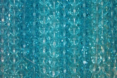 Facetterade glaspärlor - 8 mm, turkos