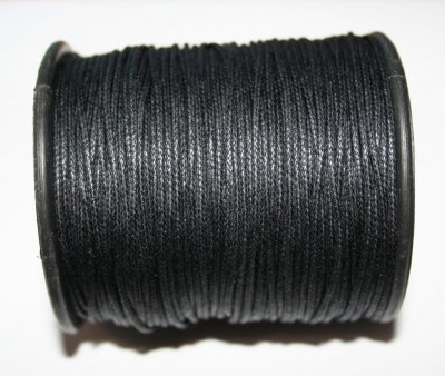 Hel rulle vaxad bomullstråd - 2 mm, svart