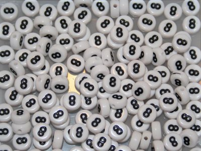 Sifferpärlor akryl - 8