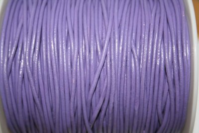 Äkta läderband - 2 mm, lila