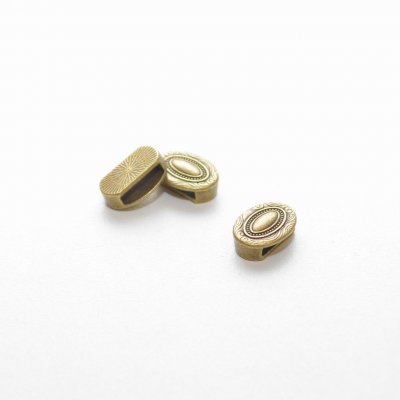 Bronsfärgad slider - oval amulett