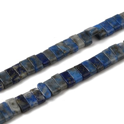Ädelstenspärlor - rektangulara med 2-hål, lapis lazuli