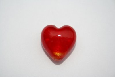 Rött silverfoil-hjärta, 20 mm