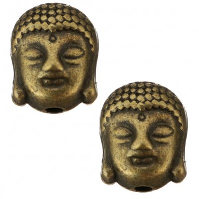 Bronsfärgade pärlor mellandelar buddha