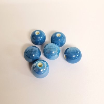 Porslinspärlor 12 mm turkos