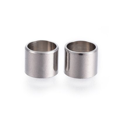 Rostfritt stål pärla tunna tub 6x5 mm hål 5 mm