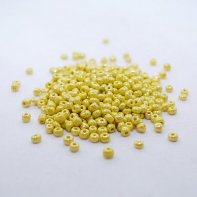 Seed Beads - 4 mm, glansigt gula