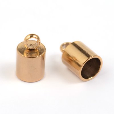 Rostfritt stål - guldfärgat avslut, 8 mm