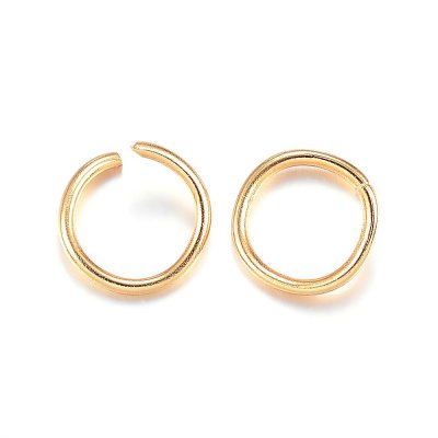 Rostfritt stål - guldfärgade bindringar, 7x0,8 mm