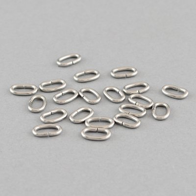 Ovala bindringar i rostfritt stål, 6,5x5 mm