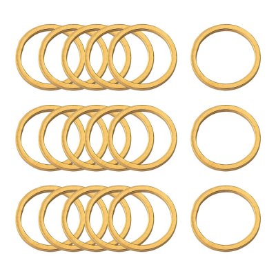 Rostfritt stål - guldfärgade slutna ringar, 12x0,8-1 mm